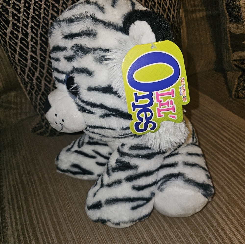 NWT Plush White and Black Tiger Toy 12"tall ⚡️ - Picture 2 of 2